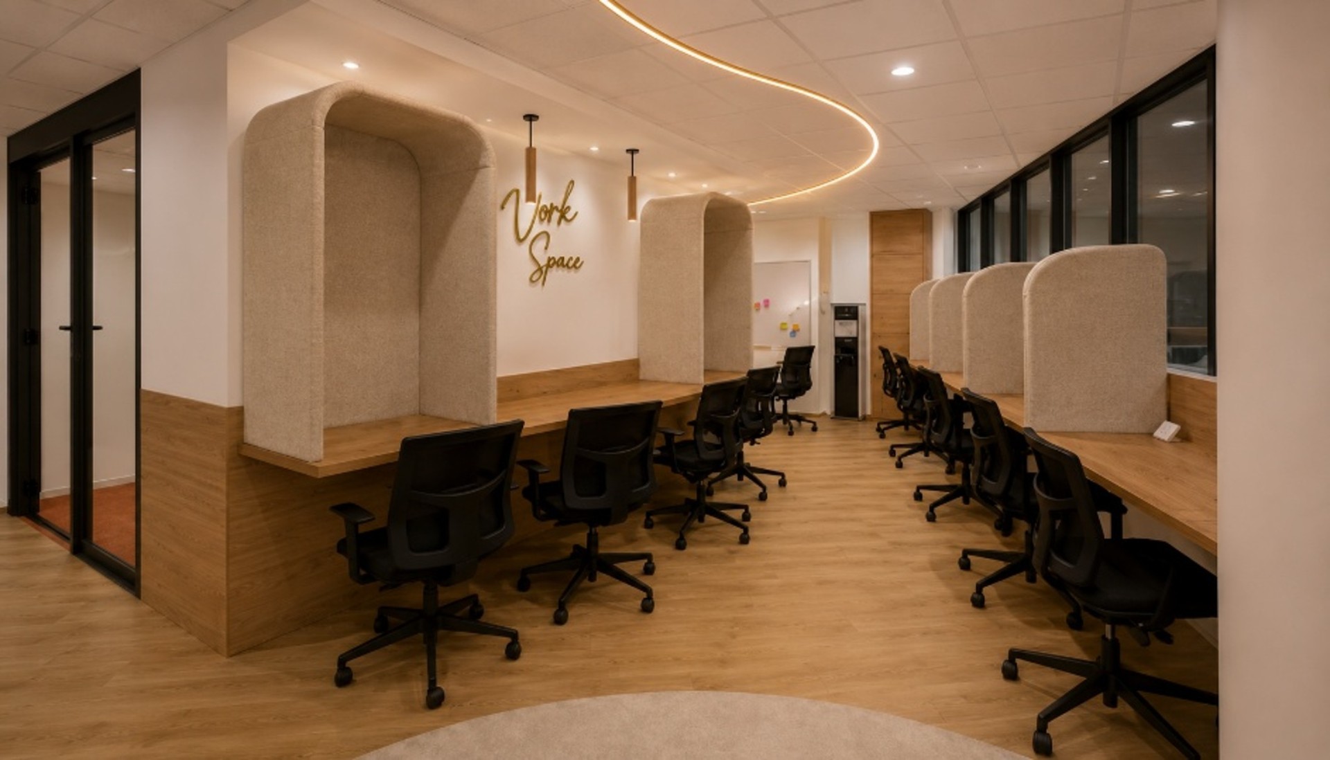 York Space — espace de coworking avec alcôves acoustiques